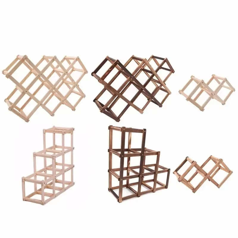 Wooden Red Wine Rack 3/6/10 Bottle Mount Kitchen Holder Exhibition Organizer Home Decoration Storage Rack
