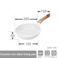White Ceramic Frying Pan Korean Cookware Set Pot and Non Stick Cooking Pan Set Breakfast Deep Fryer Japanese Kitchen Enamel Pan