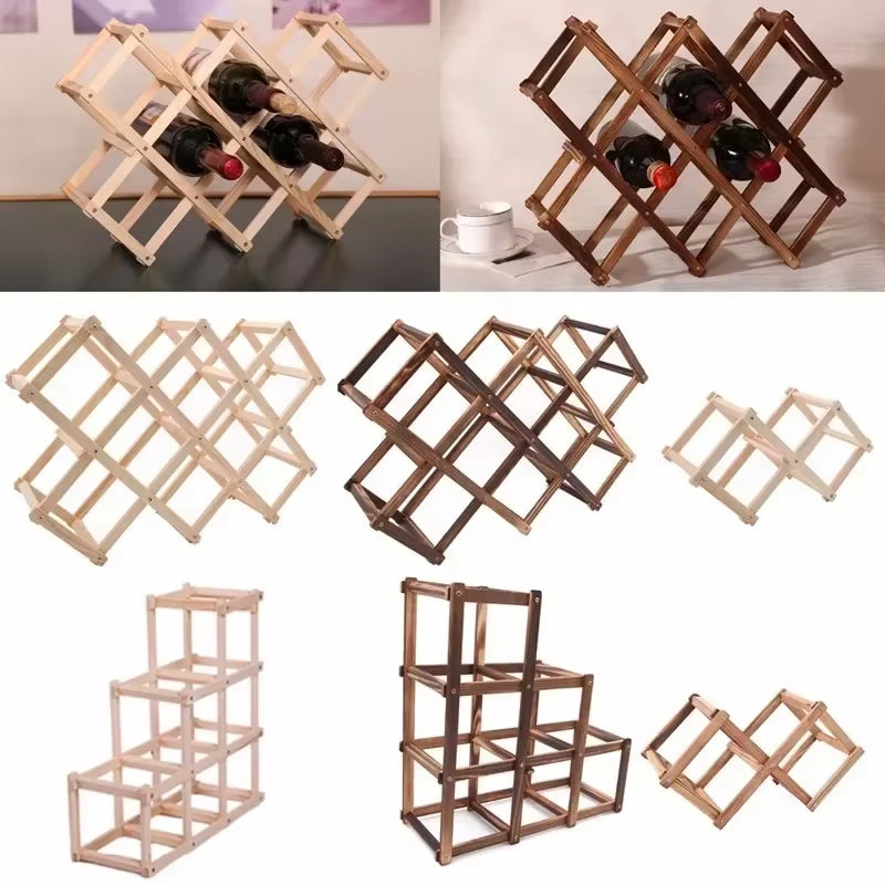 Wooden Red Wine Rack 3/6/10 Bottle Mount Kitchen Holder Exhibition Organizer Home Decoration Storage Rack