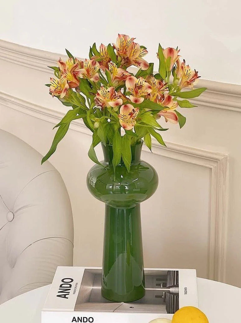 Tall Vintage Style Dopamine Decorative Flower Vase