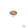 Retro Natural Rattan Woven Placemat round Table Mat Insulation Coasters Pot Coffee Placemats Pad Anti-Slip Table Mats Handicraft